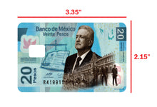 Load image into Gallery viewer, AMLO - Credit Card Skin Cover Vinyl Stickers (4 Pack) - Mexican PRESIDENT 20 Pesos
