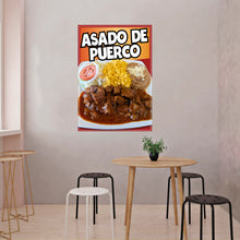 Load image into Gallery viewer, Asado de Puerco Sticker Window Decal Truck Concession Vinyl Restaurant Wall poster Sticker Mexican Food Decal
