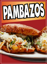 Load image into Gallery viewer, Pambazo Sign Decal Window Sticker Truck Concession Vinyl Restaurant Pambazos sticker (Copy)
