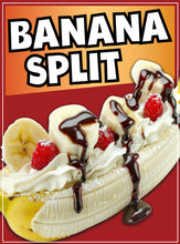 Load image into Gallery viewer, Banana Split Sign Decal Window Sticker Truck Concession Vinyl Restaurant Banana Split Sign
