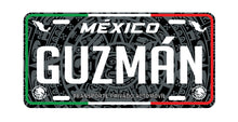 Load image into Gallery viewer, Guzman Mexico Car Plate aluminum License Plate Mexican Mexico Guzman Last Name
