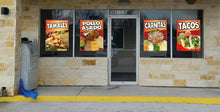 Load image into Gallery viewer, Tacos Sign Decal Window Sticker Mexican Food Truck Concession Vinyl Restaurant Taqueria Sign  #3
