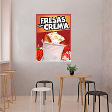 Load image into Gallery viewer, Fresas con Crema Sign Decal Window Sticker Truck Concession Vinyl Restaurant #2

