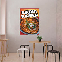 Load image into Gallery viewer, Birria Ramen Sticker Window Decal Truck Concession Vinyl Restaurant Wall poster Sticker Mexican Food Decal Birria Soup Sign
