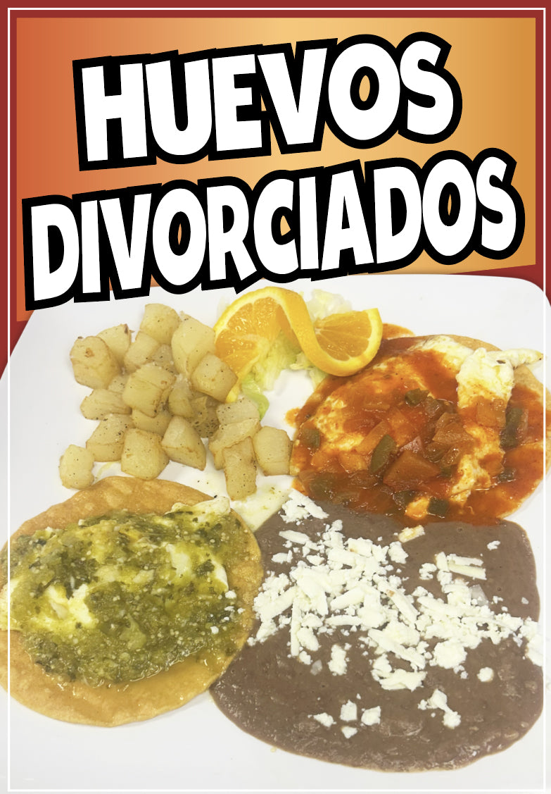 Huevos Divorciados Decal Window Sticker Mexican Food Truck Concession Vinyl Restaurant