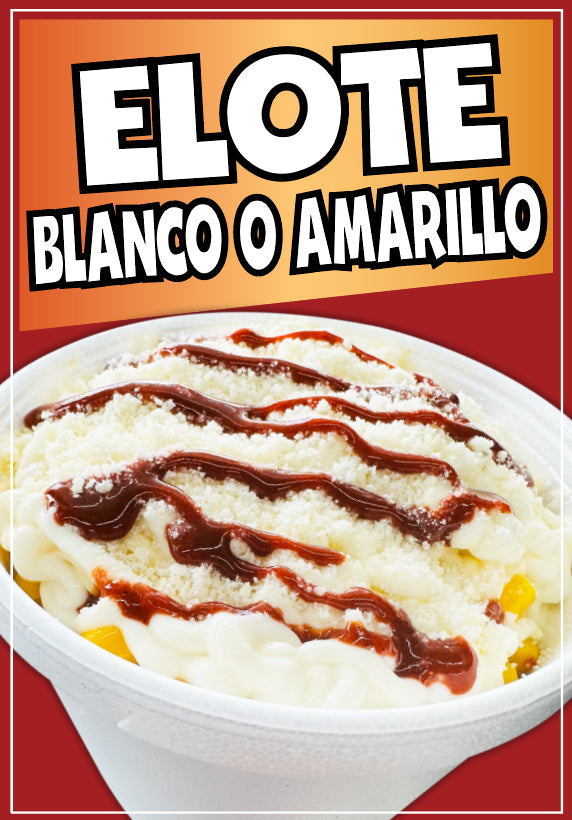 Elote Blanco o Amarillo Sticker Window Decal Truck Concession Vinyl Restaurant Wall poster Sticker Food Decal Sign