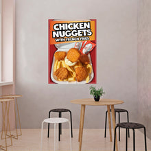 Load image into Gallery viewer, Chicken Nuggets with Fries Sticker Window Decal Truck Concession Vinyl Restaurant Wall poster Sticker Food Decal
