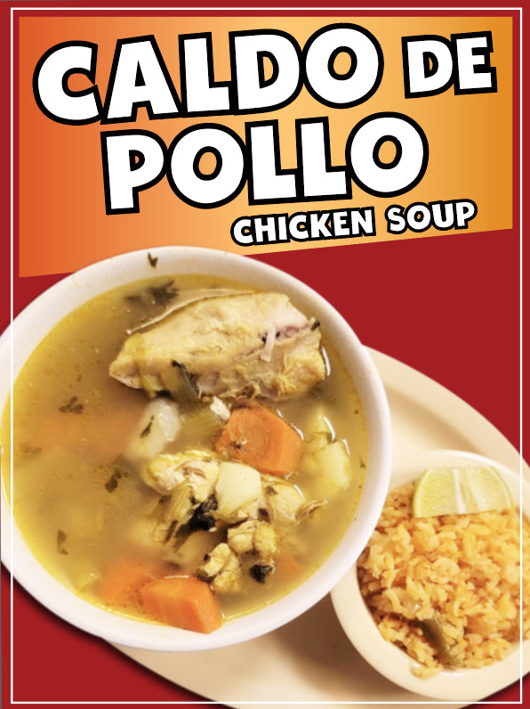 Caldo de Pollo Sticker Window Decal Truck Concession Vinyl Restaurant Wall poster Sticker Food Decal Mini Chicken Soup Signs #2