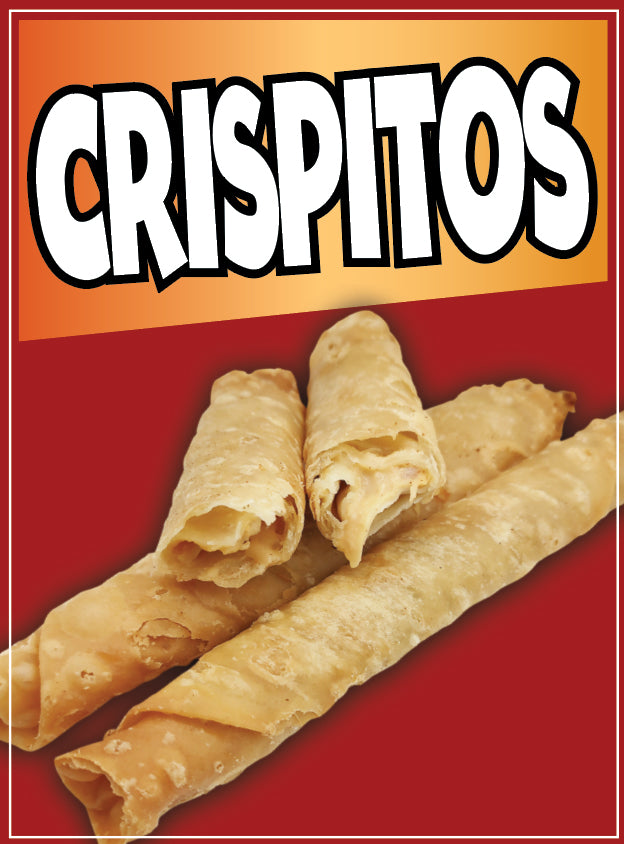 Crispitos Decal Window Sticker Crispy Tacos Food Truck Concession Vinyl Restaurant Sign Crispitos Wall Sticker