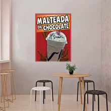 Load image into Gallery viewer, Malteada de Chocolate Sign Decal Window Sticker Truck Concession Vinyl Restaurant Chocolate Shake Sign
