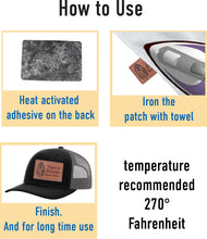 Load image into Gallery viewer, Virgen de Guadalupe Faux Leather Patch – 3x2" Brown Leather Iron-On for Jackets, Vests
