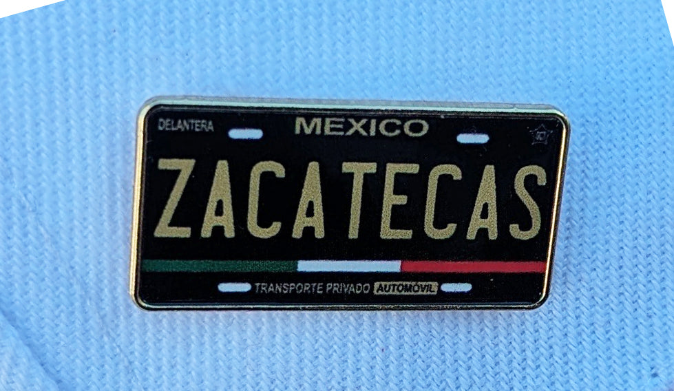 Pin Zacatecas Car Plate Pin For Caps And Clothing Enamel Badge Pin ZAC Mexico