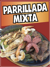 Load image into Gallery viewer, Parrillada Mixta Decal Window Sticker Mexican Food Truck Concession Vinyl Restaurant Comida Parrillada Mixta
