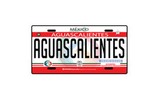Load image into Gallery viewer, Aguascalientes Mexico Car Plate Aluminum License Plate Mexican Mexico AGS…
