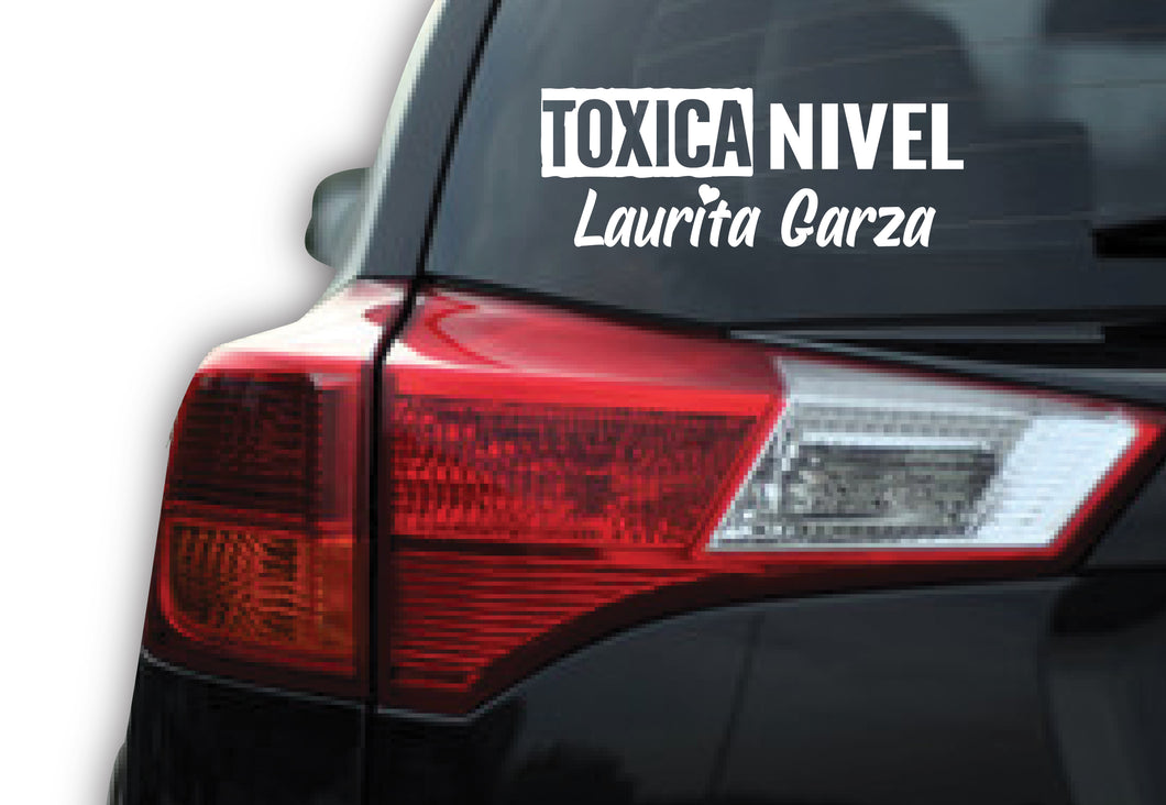 Toxica Nivel Laurita Garza Decal Sticker Decal Car Window Laptop Vinyl Sticker Mexican Flag Sticker Toxic Girlfriend