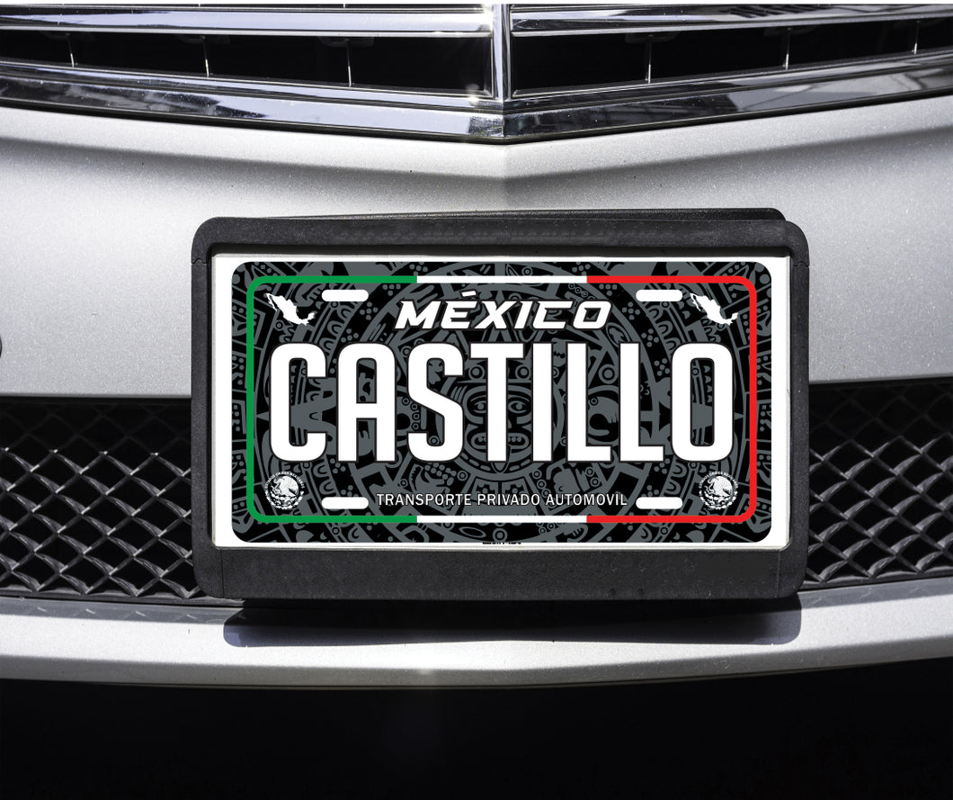 Castillo Mexico Car Plate aluminum License Plate Mexican Mexico Castillo Last Name