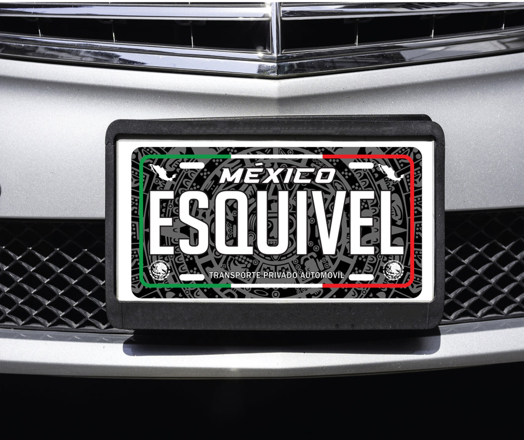 Esquivel Mexico Car Plate aluminum License Plate Mexican Mexico Esquivel Last Name