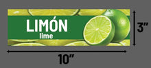 Load image into Gallery viewer, Limon Vinyl Sticker Aguas Frescas Vitrolero sticker Lime Sticker Water Jar decal 3x10in
