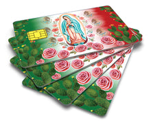Load image into Gallery viewer, Virgen de Guadalupe Credit Card Skin Cover Vinyl Stickers (4 Pack) - Lady of Guadalupe Virgin Catholic chirstian decal

