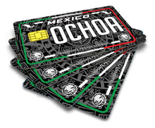 Load image into Gallery viewer, Ochoa Credit Card Skin Cover Vinyl Stickers (4 Pack) -Mexican Decal Mexico Car Plate adhesive Ochoa
