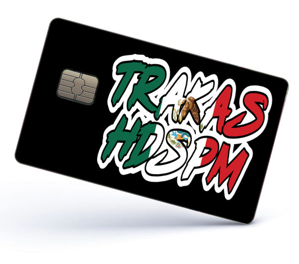 Trakas HDSPM Mexican Flag Credit Card Skin Cover Vinyl Stickers (4 Pack) - Trakas MX Flag Sticker