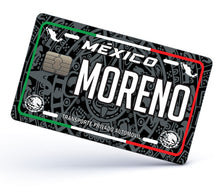 Load image into Gallery viewer, Moreno Credit Card Skin Cover Vinyl Stickers (4 Pack) -Mexican Decal Mexico Car Plate adhesive Moreno
