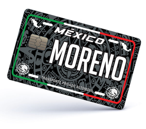 Moreno Credit Card Skin Cover Vinyl Stickers (4 Pack) -Mexican Decal Mexico Car Plate adhesive Moreno