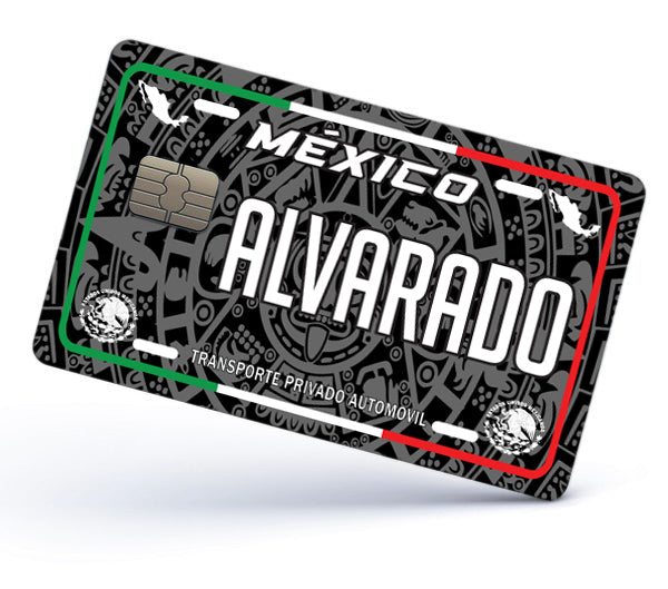 Alvarado Credit Card Skin Cover Vinyl Stickers (4 Pack) -Mexican Decal Mexico Car Plate adhesive Alvarado