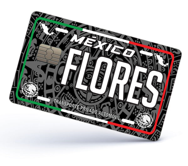 Flores Credit Card Skin Cover Vinyl Stickers (4 Pack) -Mexican Decal Mexico Car Plate adhesive Flores