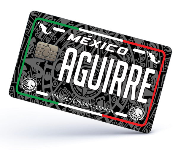 Aguirre Credit Card Skin Cover Vinyl Stickers (4 Pack) -Mexican Decal Mexico Car Plate adhesive Aguirre