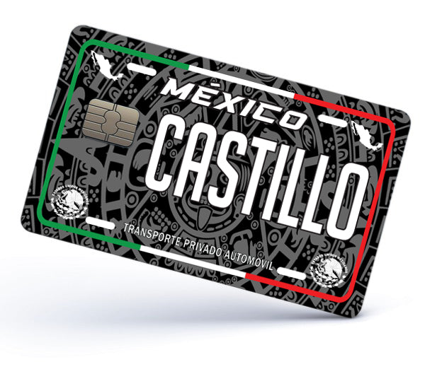 Castillo Credit Card Skin Cover Vinyl Stickers (4 Pack) -Mexican Decal Mexico Car Plate adhesive Castillo
