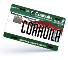 Load image into Gallery viewer, Coahuila Credit Card Skin Cover Vinyl Stickers (4 Pack) - COAH Mexican Decal
