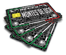 Load image into Gallery viewer, Montes de Oca Credit Card Skin Cover Vinyl Stickers (4 Pack) -Mexican Decal Mexico Car Plate adhesive Montes de Oca
