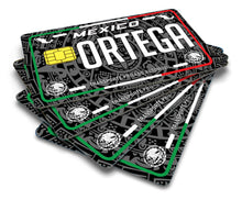 Load image into Gallery viewer, Ortega Credit Card Skin Cover Vinyl Stickers (4 Pack) -Mexican Decal Mexico Car Plate adhesive Ortega
