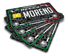 Load image into Gallery viewer, Moreno Credit Card Skin Cover Vinyl Stickers (4 Pack) -Mexican Decal Mexico Car Plate adhesive Moreno

