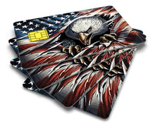 Load image into Gallery viewer, USA Flag  Credit Card Skin Cover Vinyl Stickers (4 Pack) - American Eagle Flag Sticker
