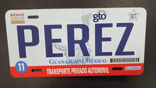 Load image into Gallery viewer, Guanajuato Car Plate aluminum License Plate Mex GTO Mexico State CUSTOMIZED Trokas Trokiando Estados de Mexico, Mexican State Car Plate
