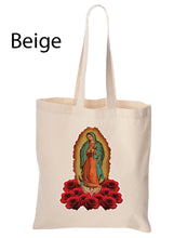 Load image into Gallery viewer, Lady of Guadalupe Tote Bag Virgin Mary Reusable Tote Bag Virgen de Guadalupe
