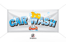 Load image into Gallery viewer, Car Wash Vinyl Banner advertising Sign Full color any size Indoor Outdoor Advertising Vinyl Sign With Metal Grommets Auto Detailing
