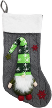 Load image into Gallery viewer, Personalized Christmas stocking embroidered, Knitted Rudolph, christmas gift
