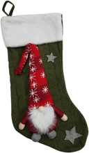 Load image into Gallery viewer, Personalized Christmas stocking embroidered, Knitted Rudolph, christmas gift
