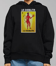 Load image into Gallery viewer, La Diablita HOODIE Loteria Mexican Bingo Hoodie Women
