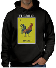 Load image into Gallery viewer, El Gallo TSHIRT / HOODIE Loteria Mexican Bingo T Shirt Short Sleeve, Hoodie Gift, Girls Celebration Black Hippie Tee The Rooster Lottery Game Hooded Funny Tshirt
