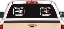 Load image into Gallery viewer, Hecho en Hidalgo letters Decal Car Window Laptop Flag Vinyl Sticker Mexico SLP Mexican Sticker, Trucking, Trokiando Trucks decal MX HGO
