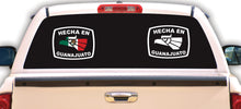 Load image into Gallery viewer, Hecha en Guanajuato letters Decal Car Window Laptop Flag Vinyl Sticker Mexico GTO Mexican Sticker, Trucking, Trokiando Trucks decal MX Mex
