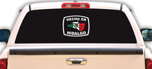 Load image into Gallery viewer, Hecho en Hidalgo letters Decal Car Window Laptop Flag Vinyl Sticker Mexico SLP Mexican Sticker, Trucking, Trokiando Trucks decal MX HGO
