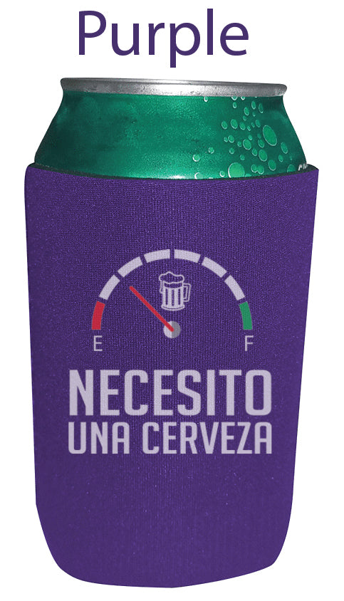 Necesito Una Cerveza Koozie Men Women Spanish Quote Funny Need a Beer Can  holder