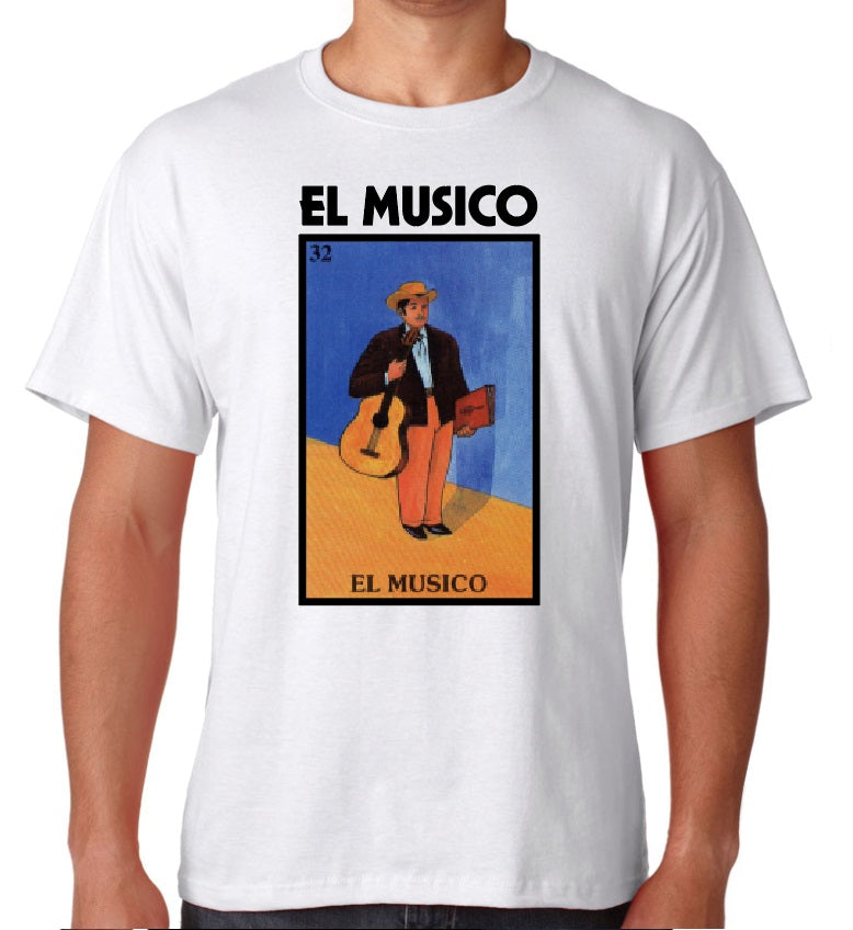 El Musico TSHIRT / RAGLAN Loteria T-Shirt Mexican Bingo Short Sleeve Gift, Celebration Lottery Raglan