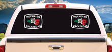 Load image into Gallery viewer, Hecha en Monterrey letters Decal Car Window Laptop Flag Vinyl Sticker Mexico SLP Mexican Sticker, Trucking, Trokiando Trucks decal MX MTY
