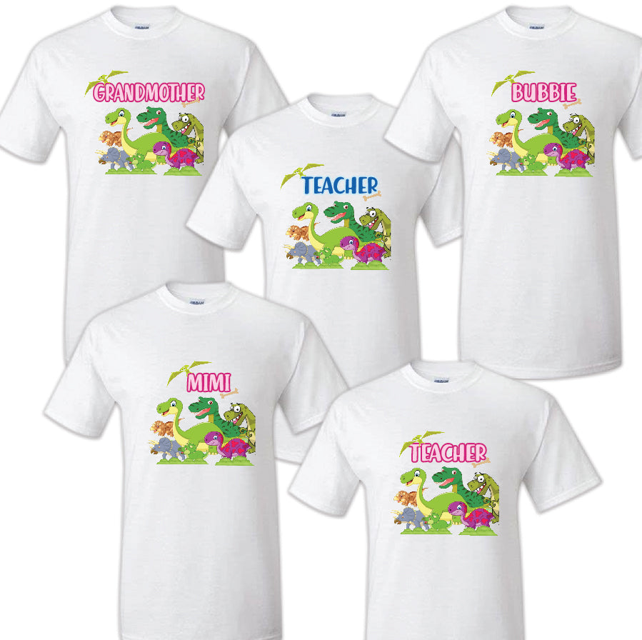 Dinosaur t shirt Birthday Matching Party Family Kid Tshirt Mom, dad, sister  2